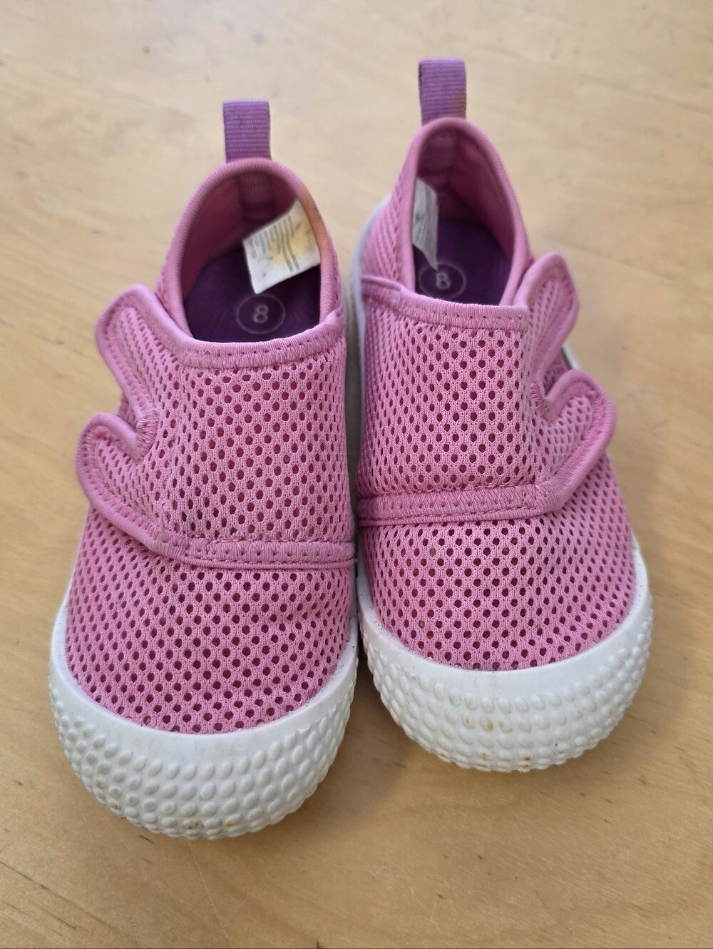 Kids Pink Mesh Slip-On Water Shoes